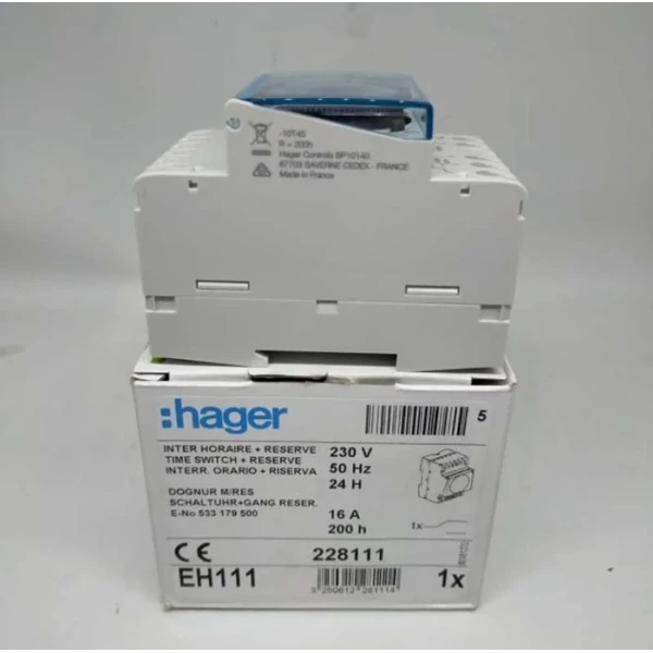 Hager Timer Switch daily cycle with reserve EH111 16A